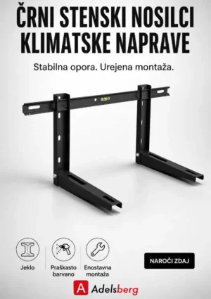 Stenski nosilci črni 2emme S-211P.95 in S-213P.95